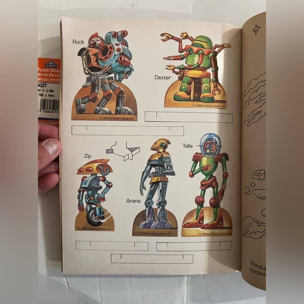 1989 ROBOTS IN SPACE Coloring Book Random House - Picture 3 of 5